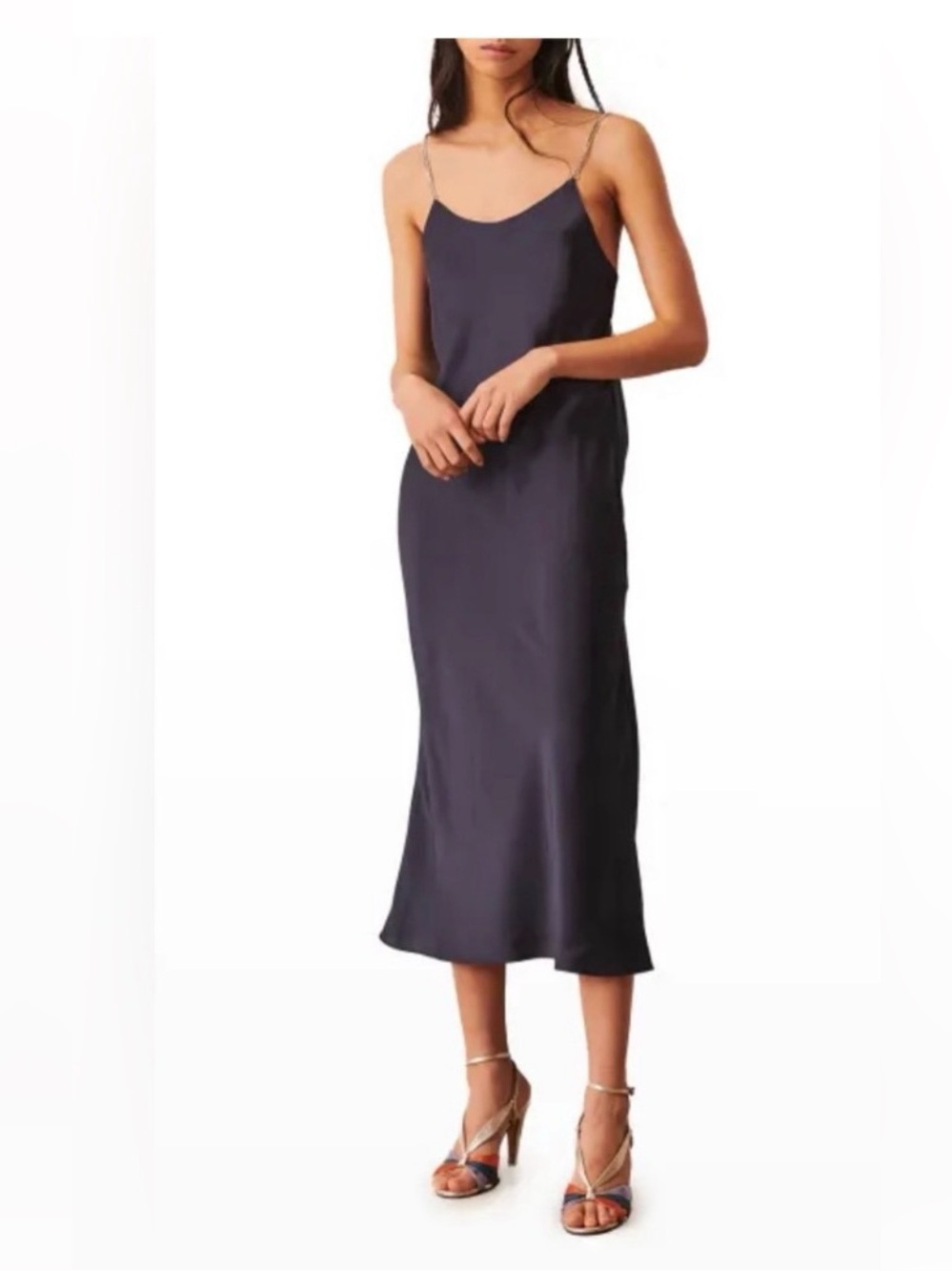 ba&sh Canel Chain Strap Slip Dress 0 / Xs